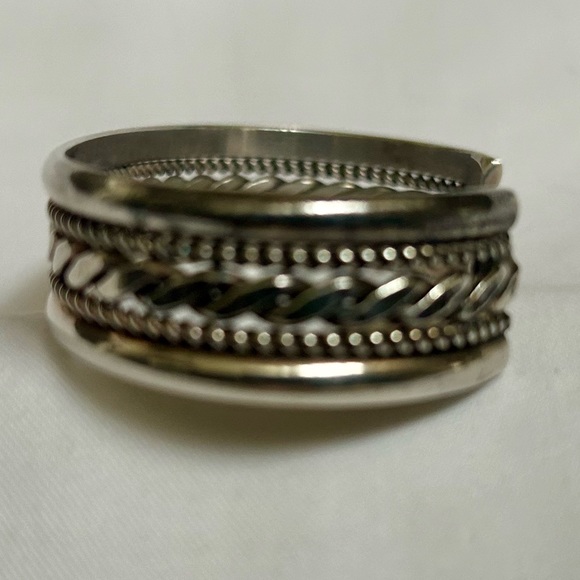 Sterling Silver Twisted Rope Cuff Bracelet Large - Picture 4 of 8